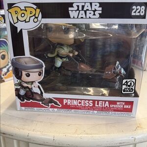 Funko POP! Princess Leia on Speeder Bike - Brown & Green